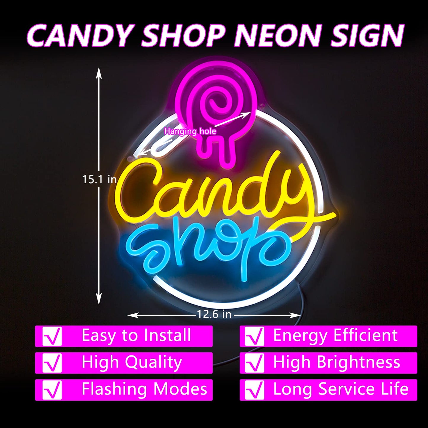 Candy Shop Neon Light