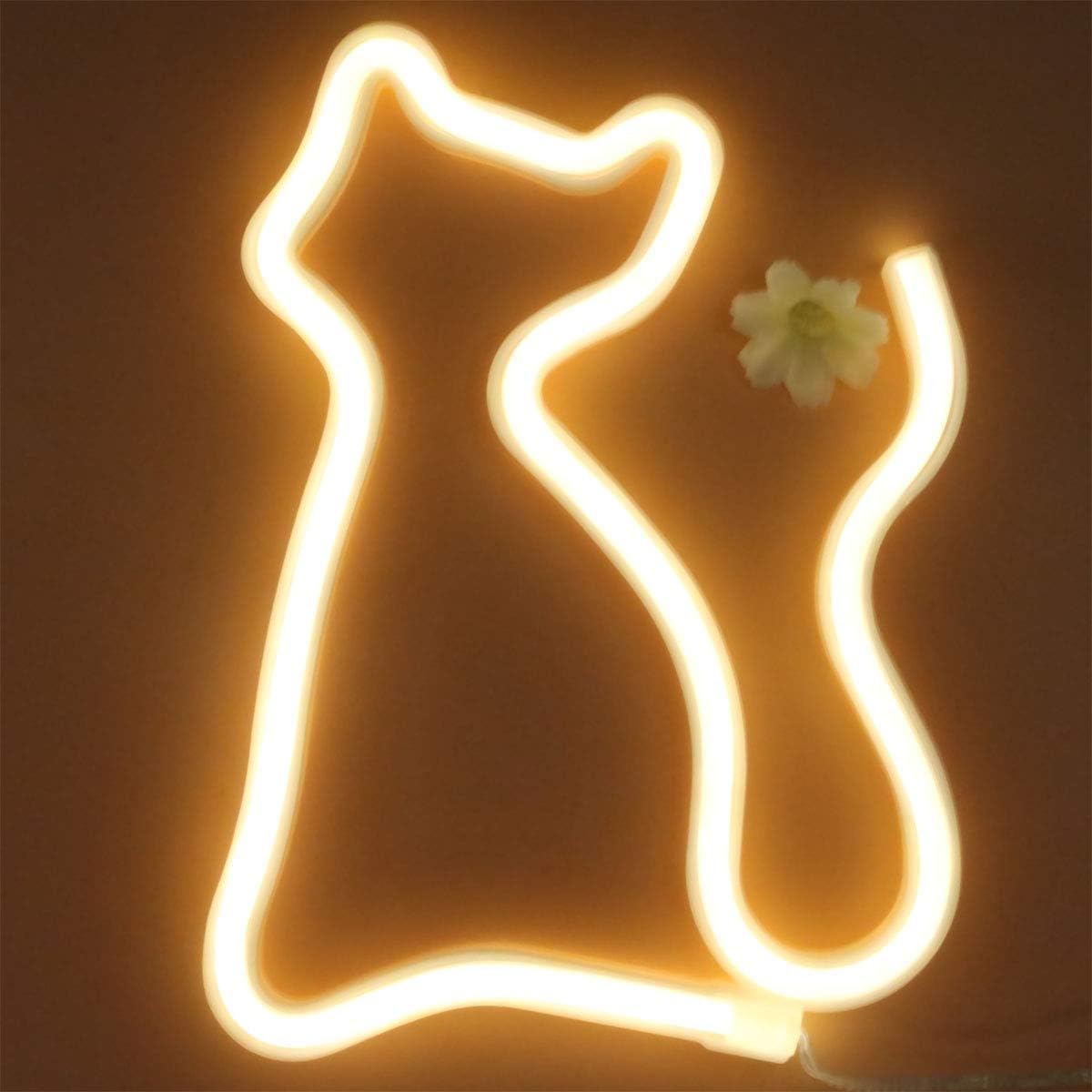 Cat Neon Sign (Yellow)
