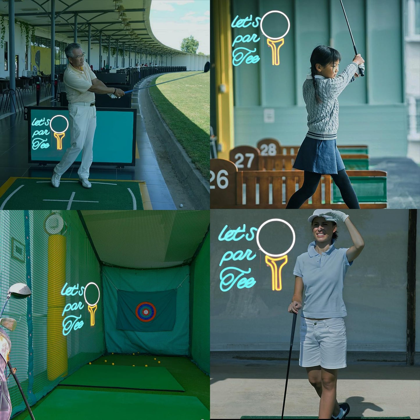 Golf Let’s Par Tee Neon