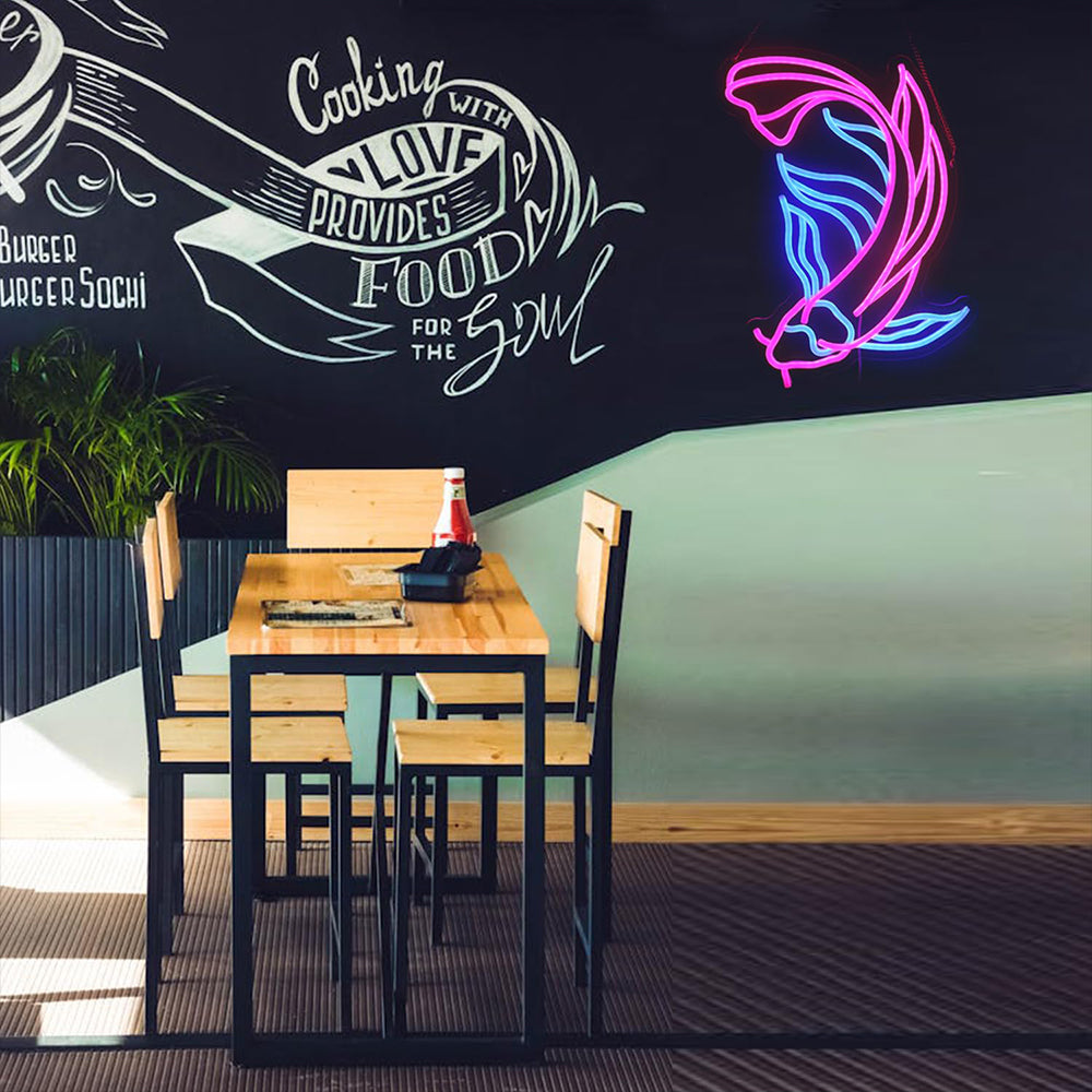 Koi Fish Neon Light Decoration