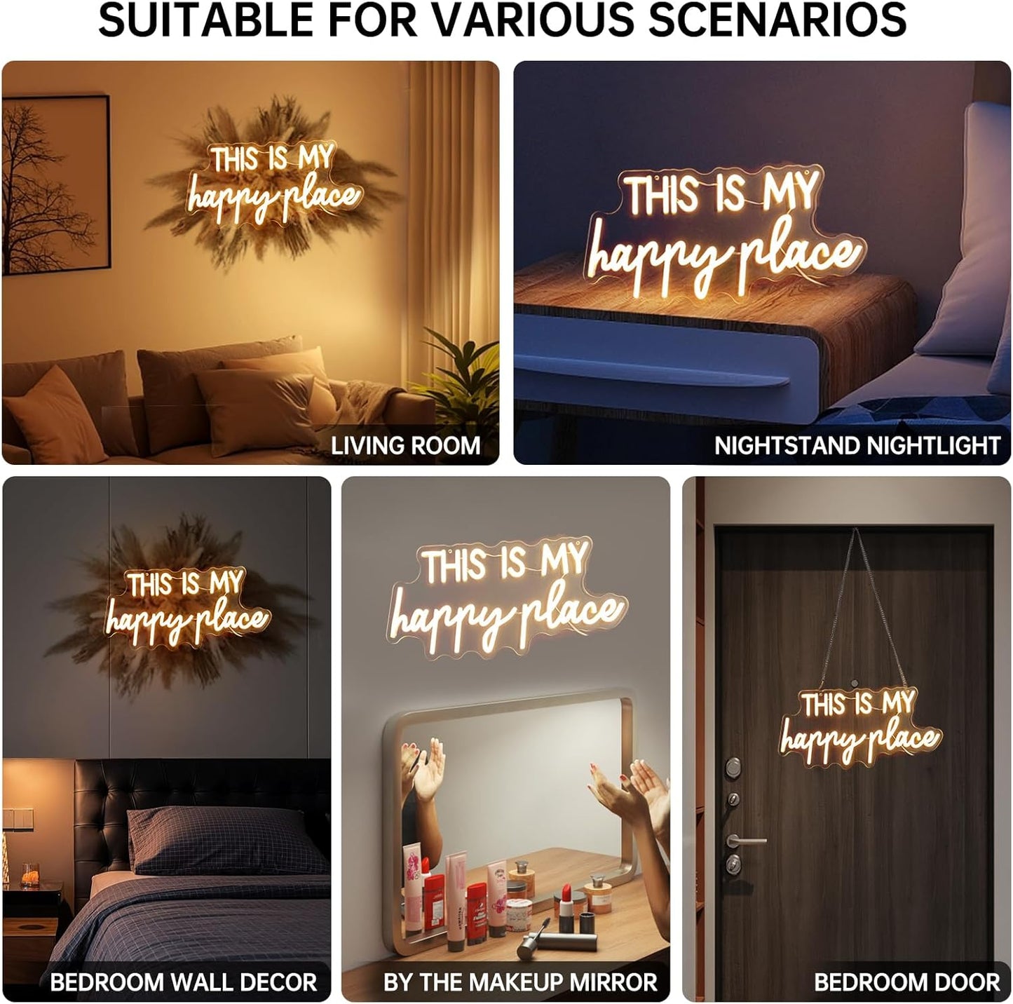 This is my happy place neon decoration