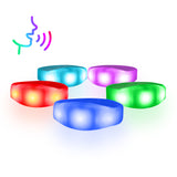 Customized Semi-silicone Bracelets Sound Activated LED Bracelet（100 Pack）