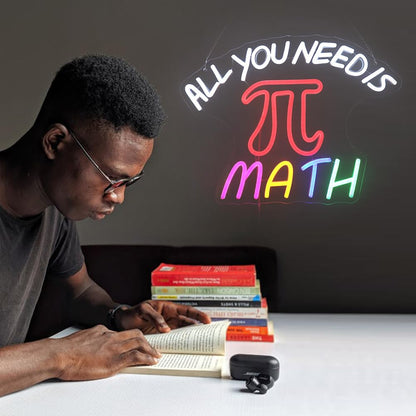 All You Need Is Math Neon Decor
