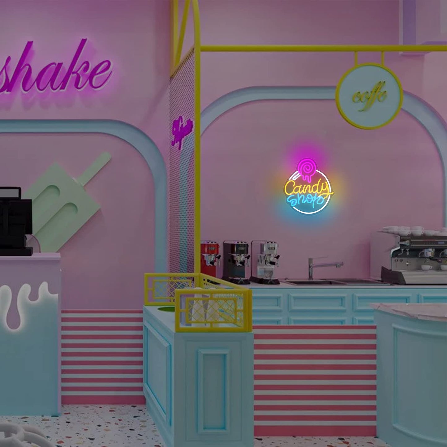 Candy Shop Neon Sign Decor