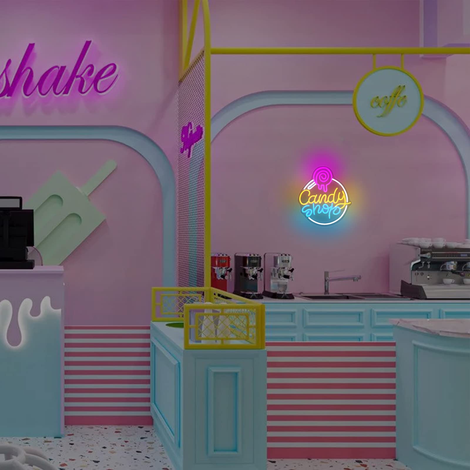 Candy Shop Neon Sign Decor