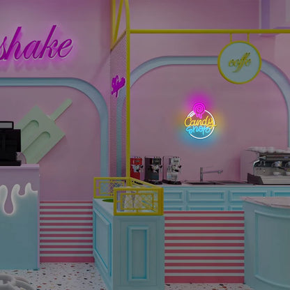 Candy Shop Neon Sign Decor