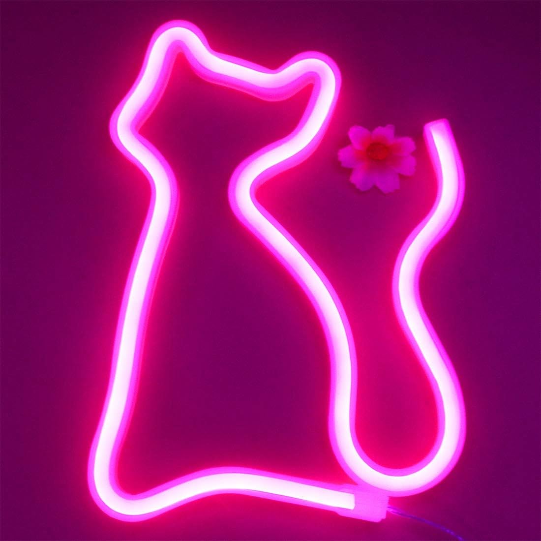 Cat Neon Sign (Pink)
