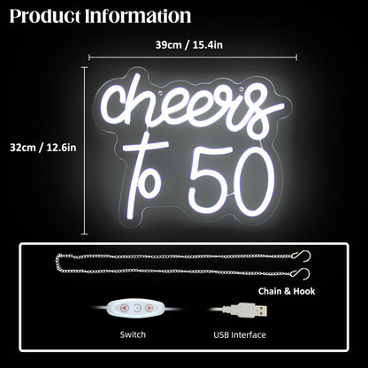 Cheers to 50 Neon for Party