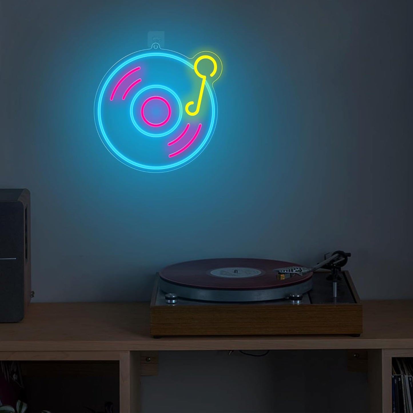 Classic Music Record Neon