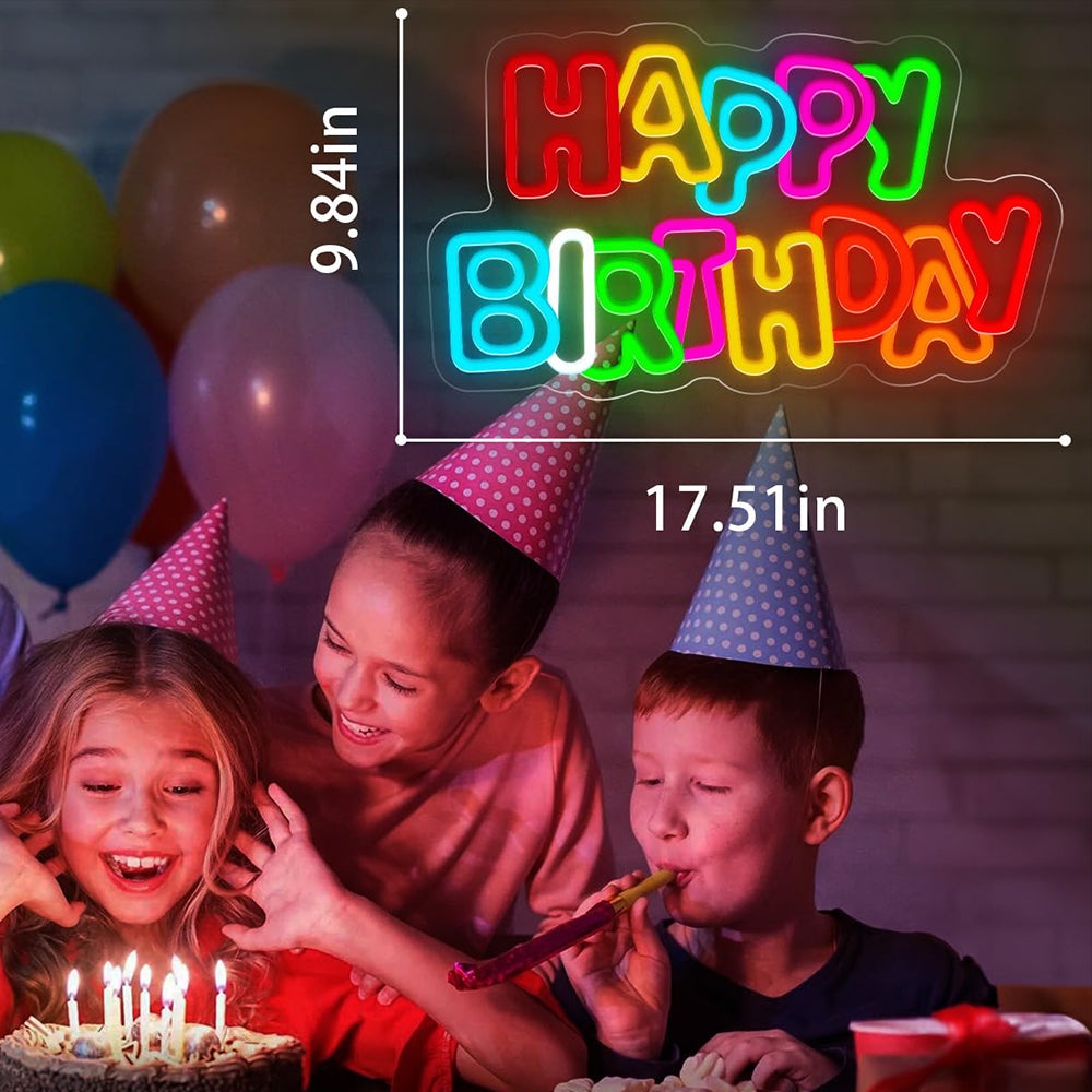 Colorful BIRTHDAY Neon Light