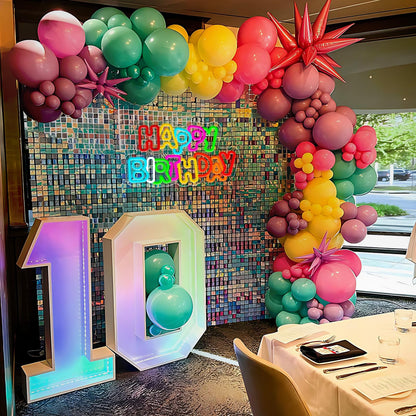 Colorful BIRTHDAY Neon Light Decor