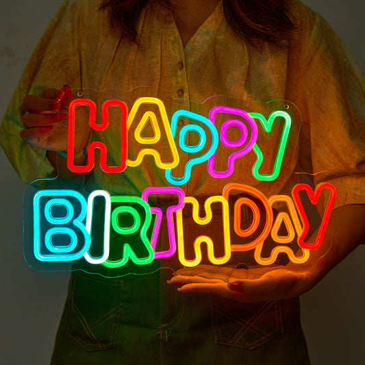 Colorful BIRTHDAY Neon Sign