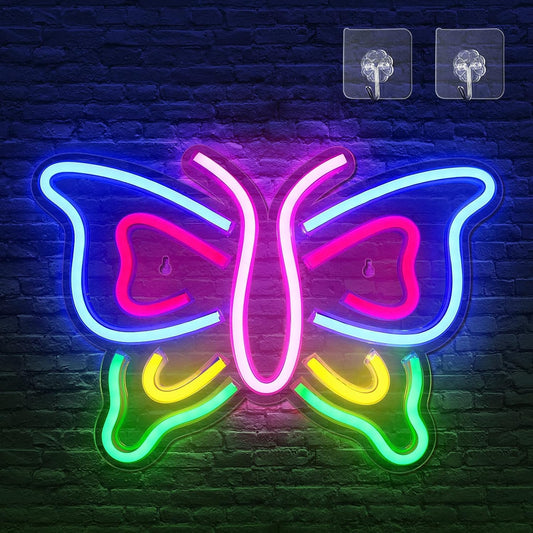 Colorful Butterfly Neon Sign