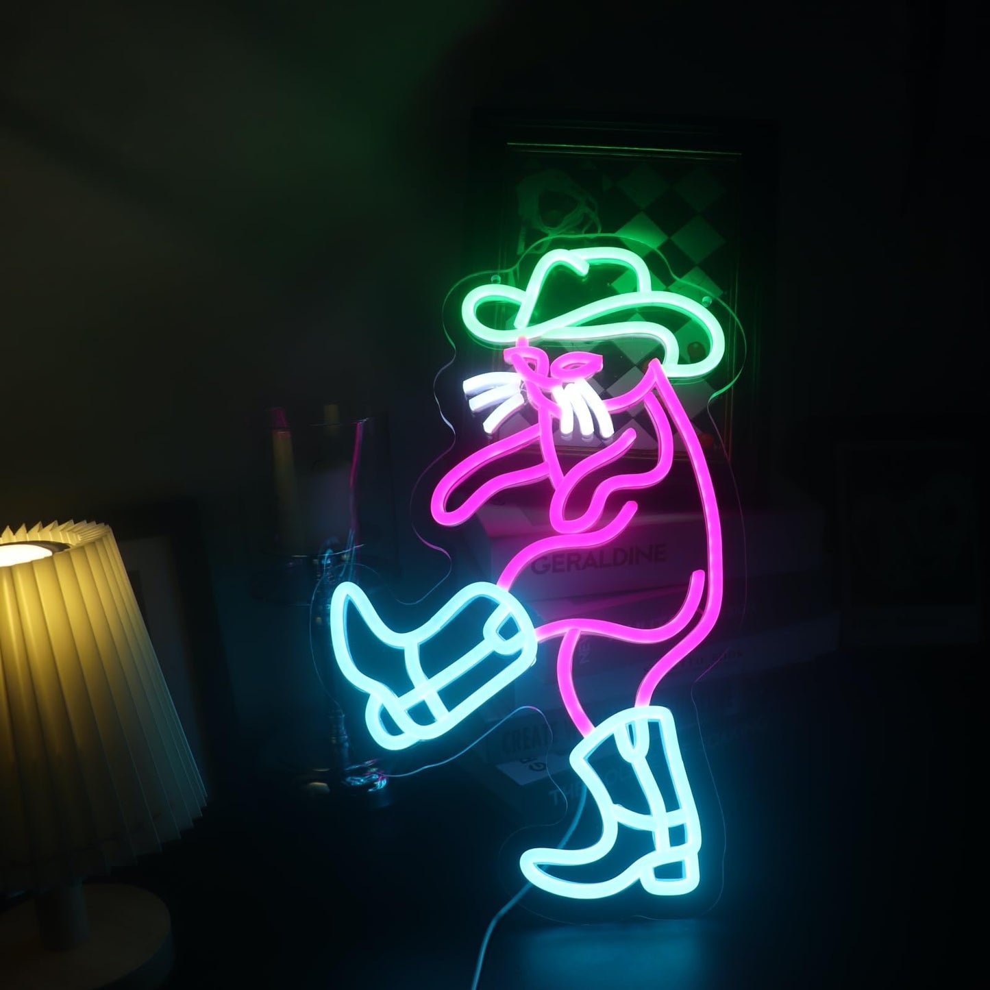 Cowboy Cat Neon Light