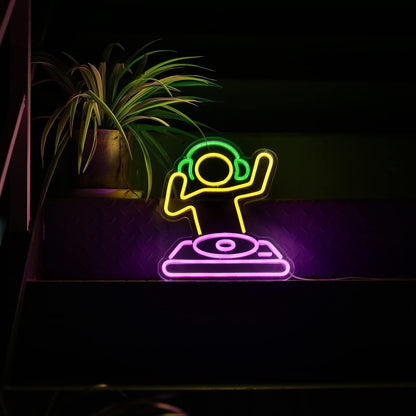 DJ Player Neon Light