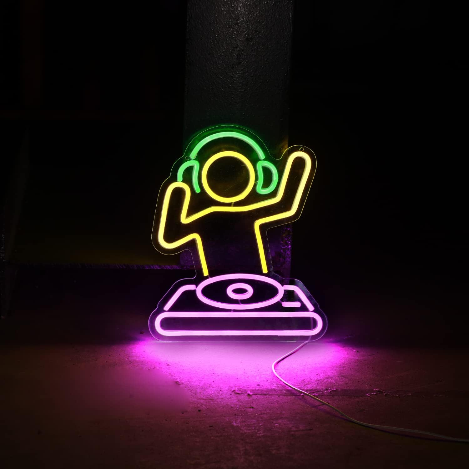 DJ Player Neon Sign