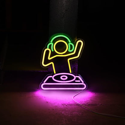 DJ Player Neon Sign