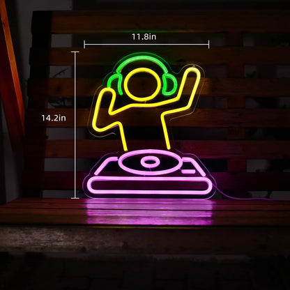 DJ Player Neon Sign for Bar