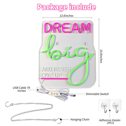 Dream Big Neon Decor