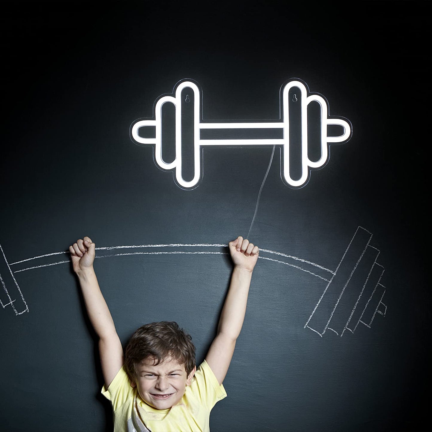 Dumbbell Neon Light for Gym