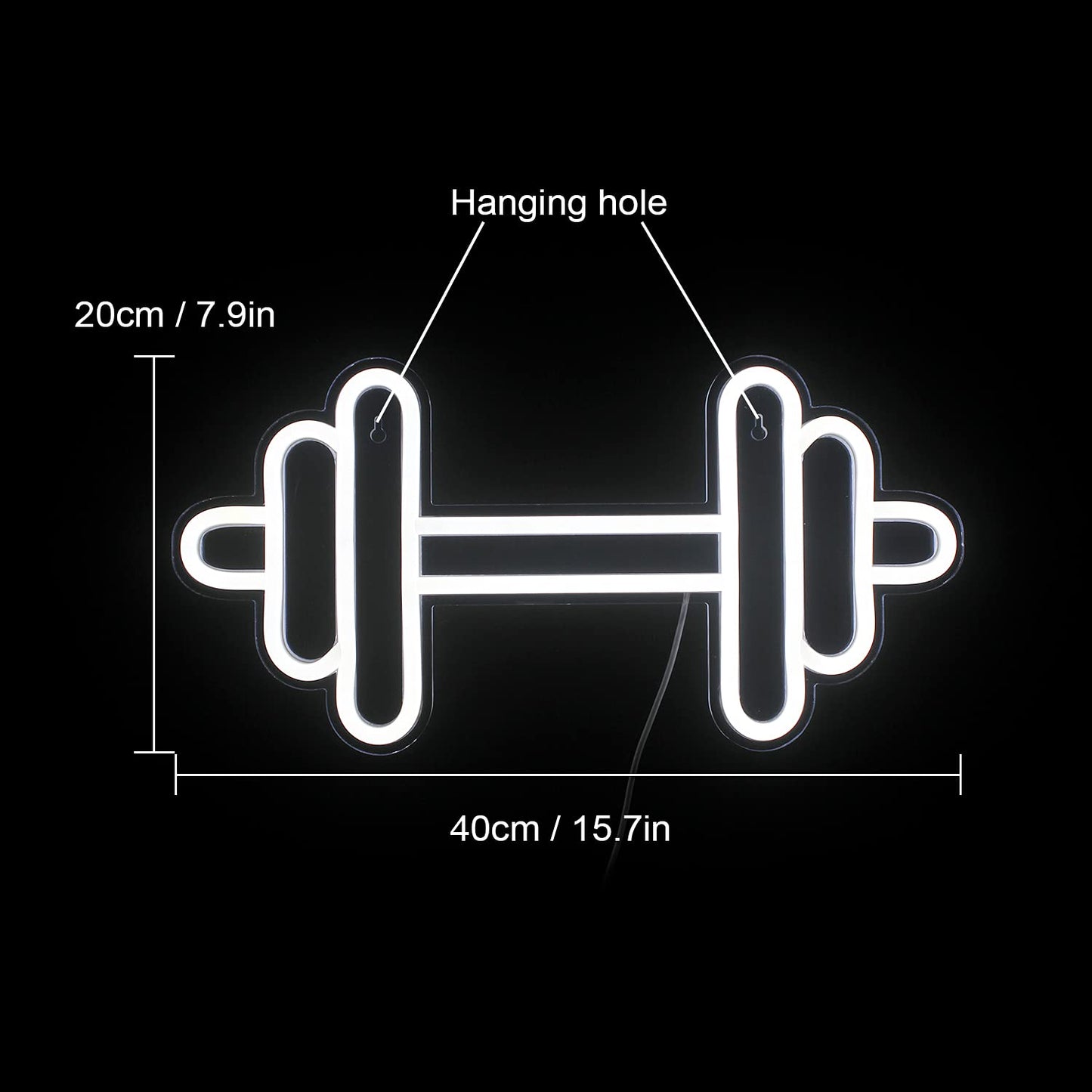 Dumbbell Neon Sign for Gym