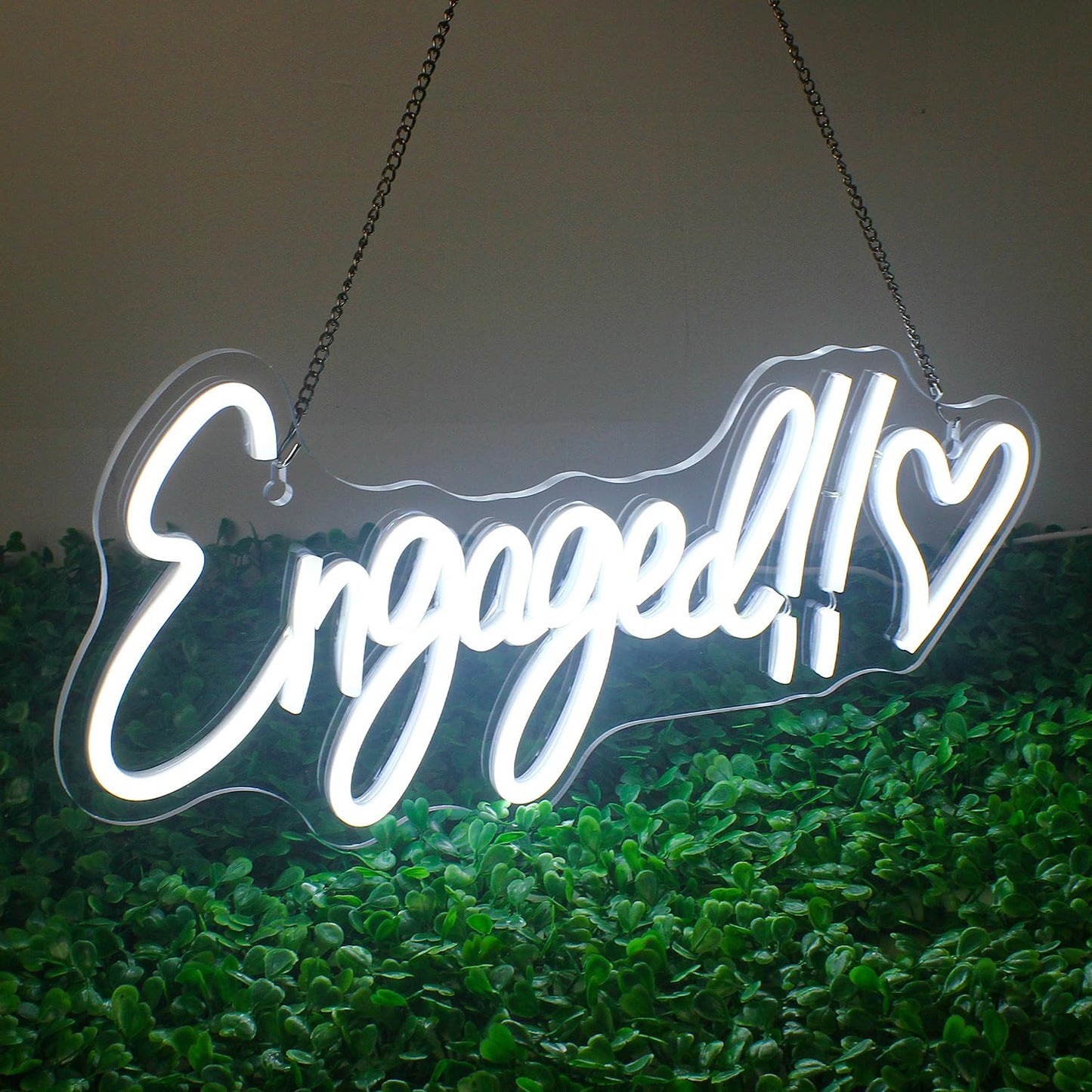 Engaged neon sign