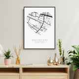 Where It All Began, Where We Met, Our First Date Map, Personalized For Him Her, Couple Wall Art, One Year Anniversary For Boyfriend Girlfriend Wife Husband