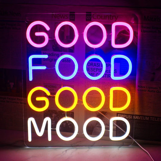 GOOD FOOD GOOD MOOD Neon Light