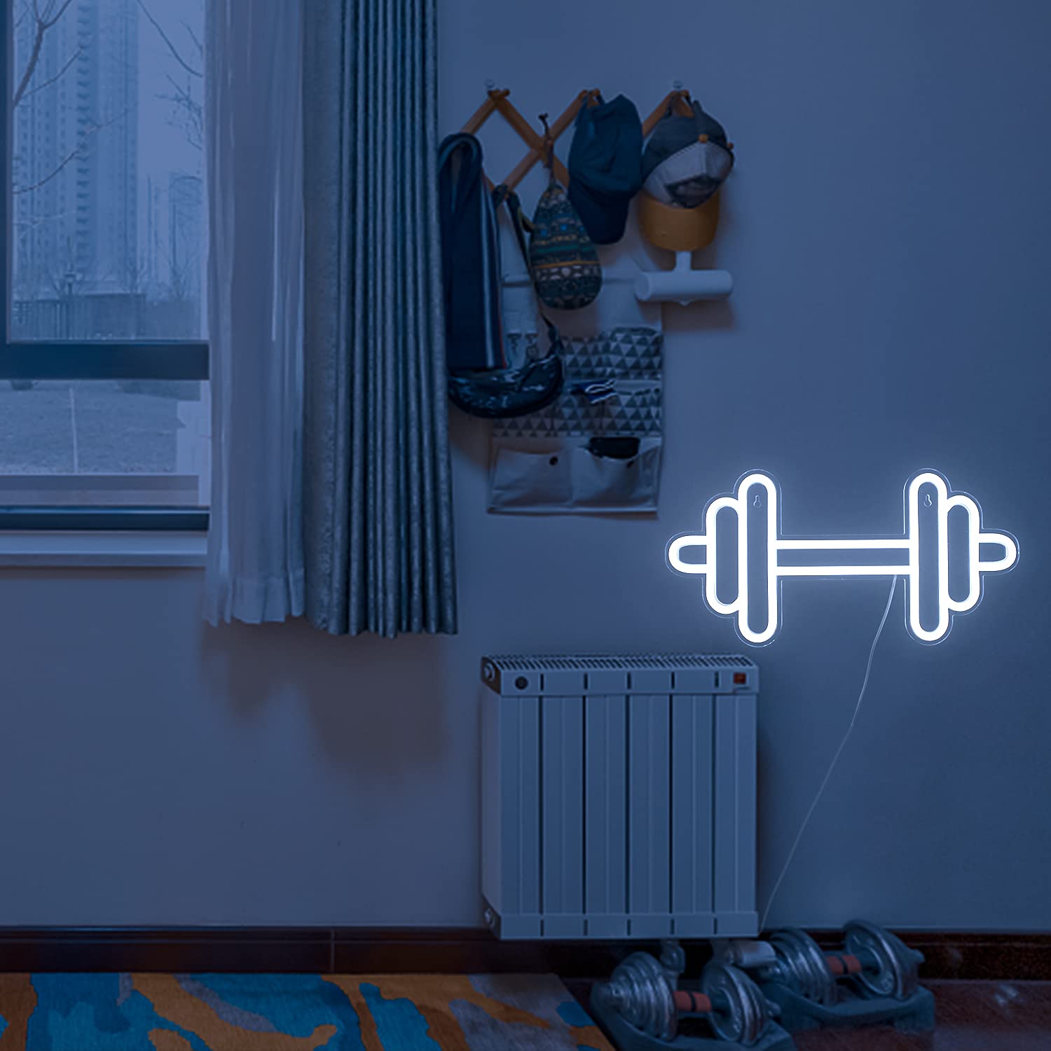 Gym Decoration Dumbbell Neon Light