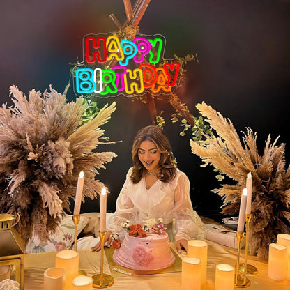 HAPPY BIRTHDAY Neon for Party