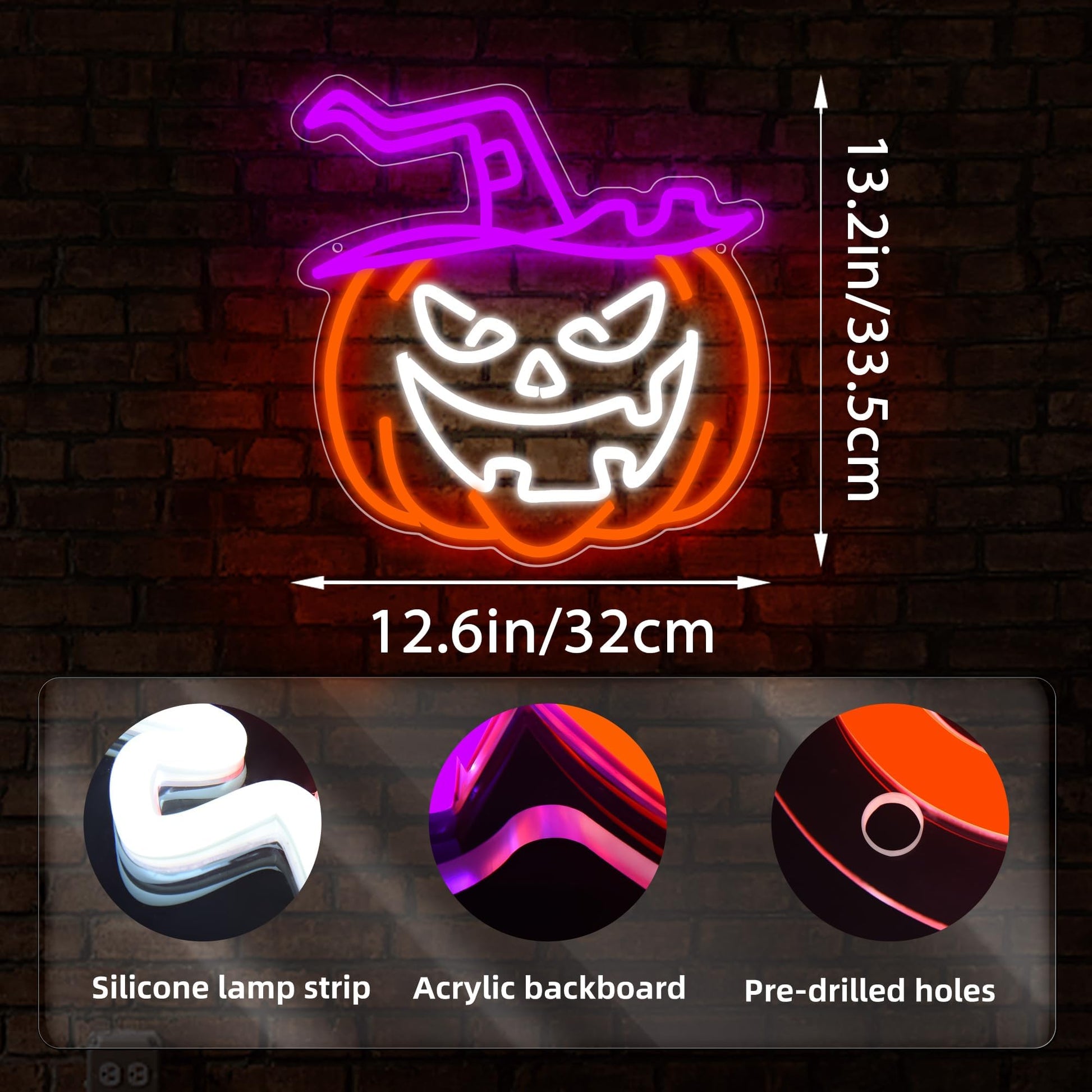 Halloween Pumpkin Neon Decor
