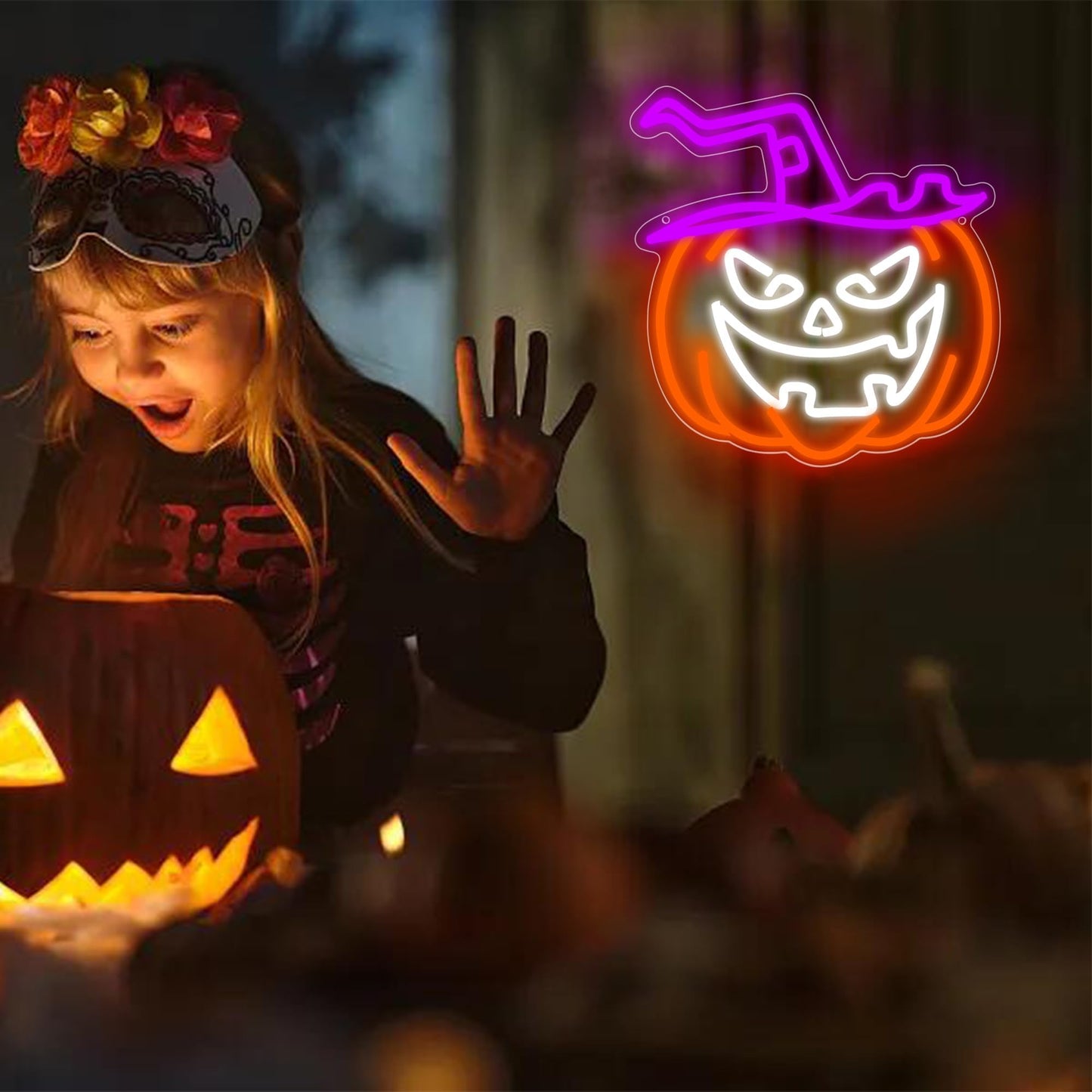 Halloween Pumpkin Neon Light