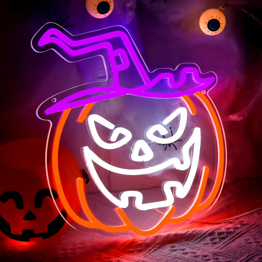 Halloween Pumpkin Neon Sign