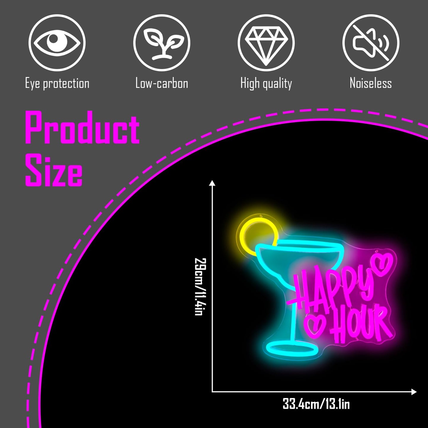 Happy Hour Goblet Neon