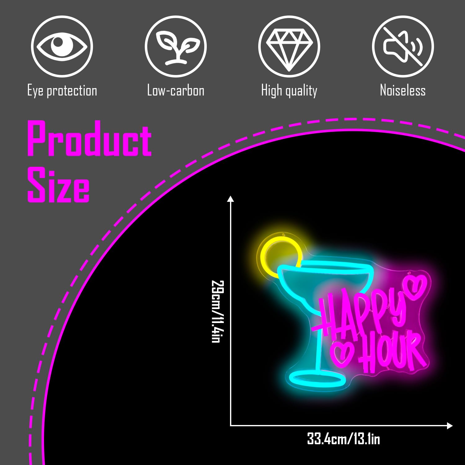 Happy Hour Goblet Neon