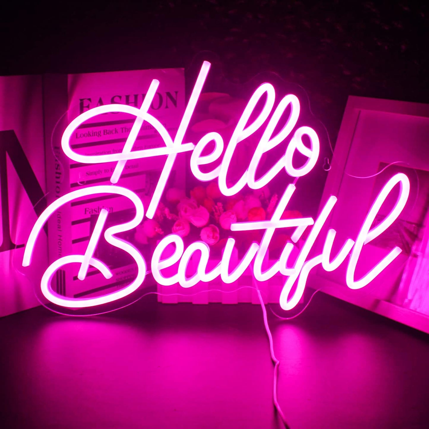 Hello Beautiful Neon Sign_Pink