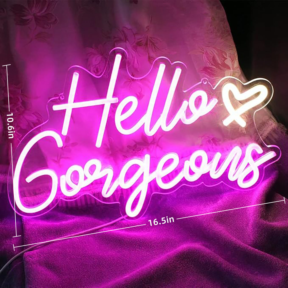 Hello Gorgeous Neon Light