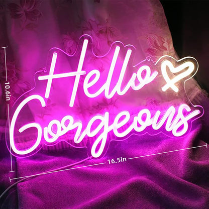 Hello Gorgeous Neon Light