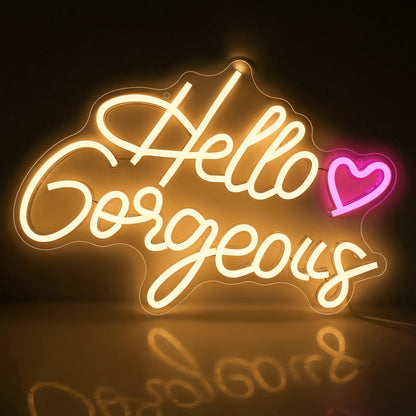 Hello Gorgeous Neon Sign