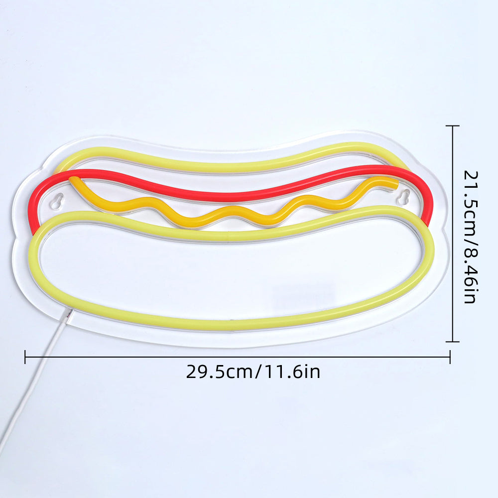 Hot Dog Neon Light Decoration