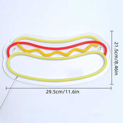 Hot Dog Neon Light Decoration