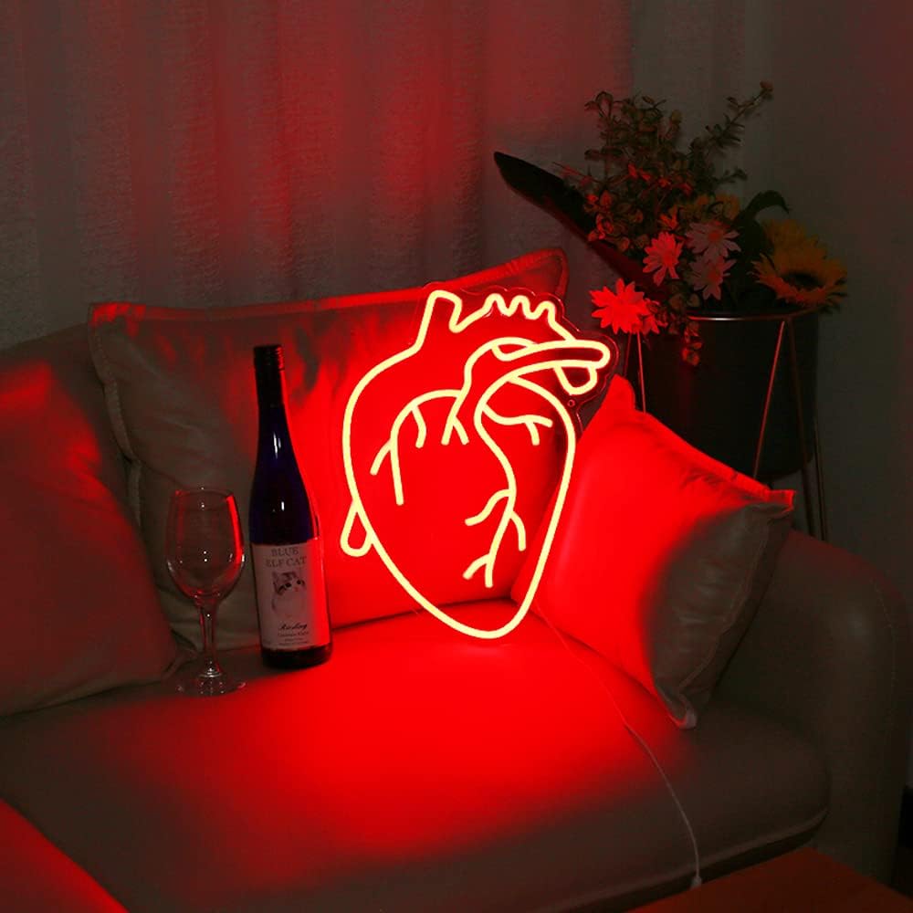 Human Heart Neon