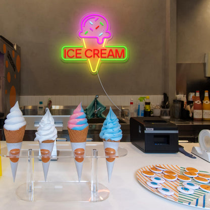 Ice cream neon light decoration