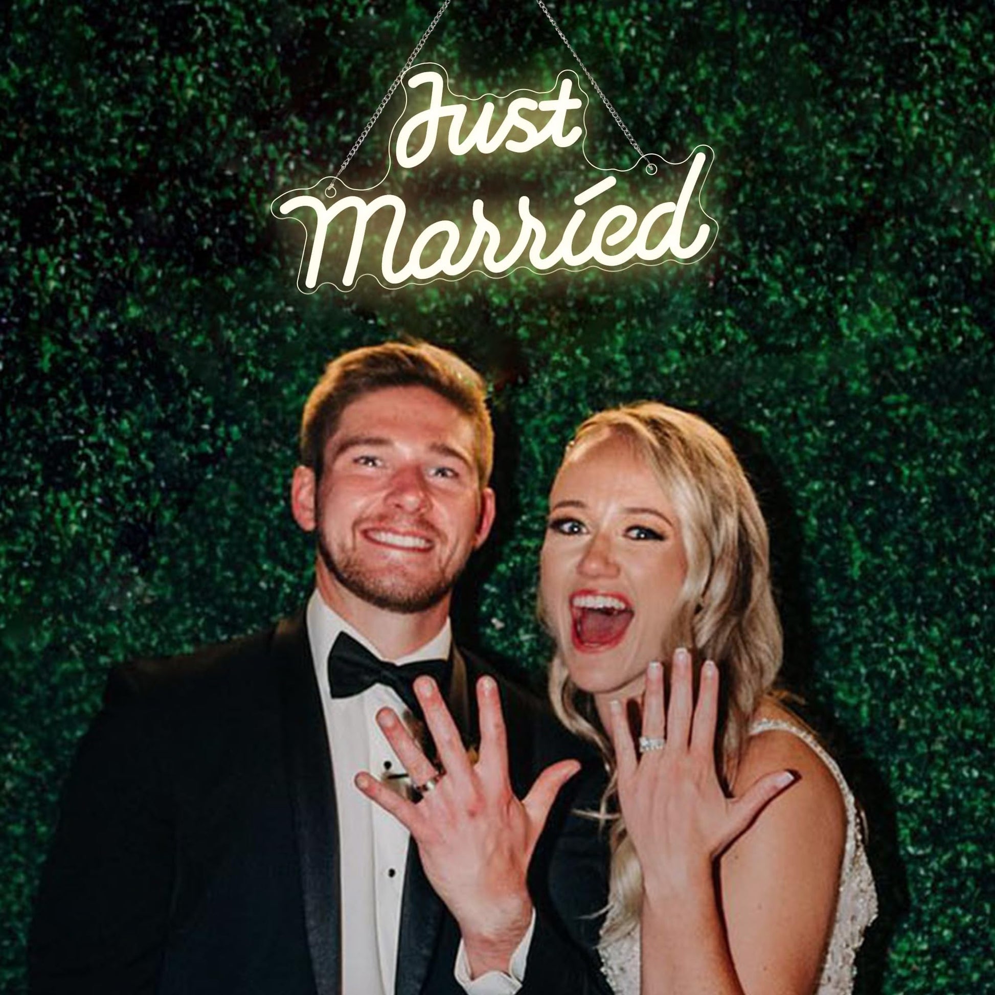 Just married neon for wedding