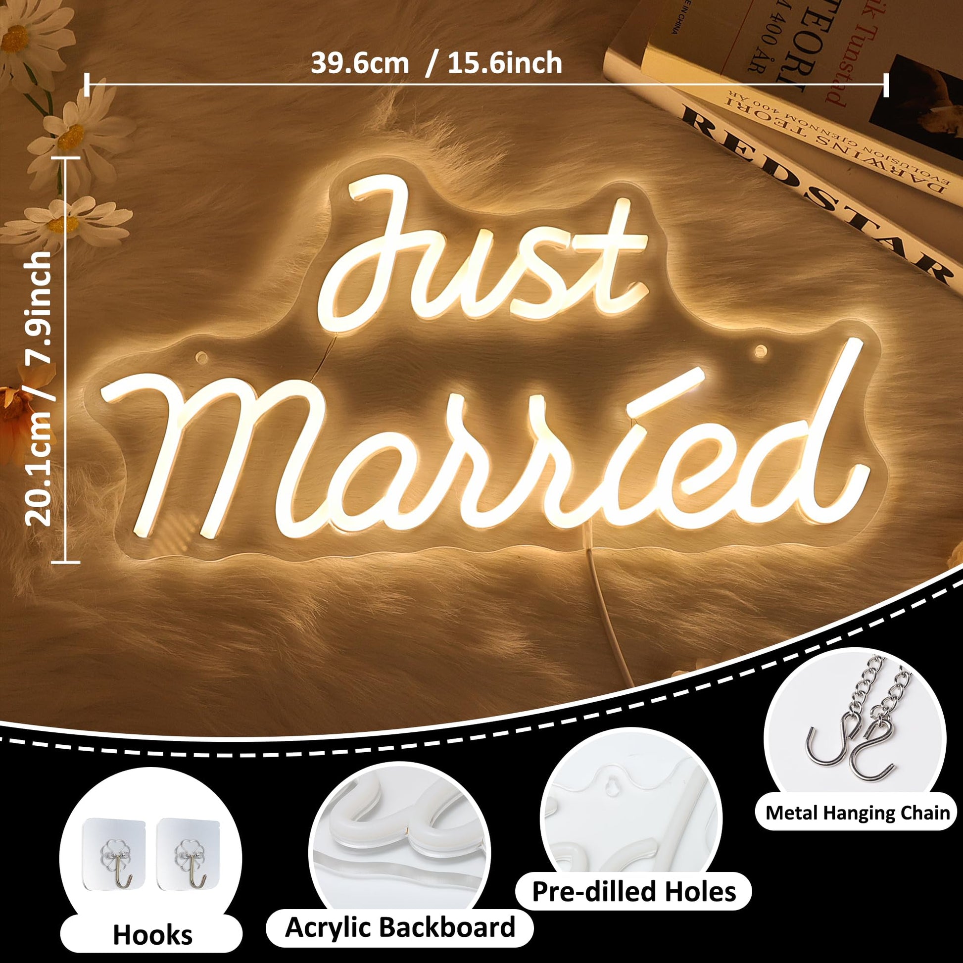 Just married neon light