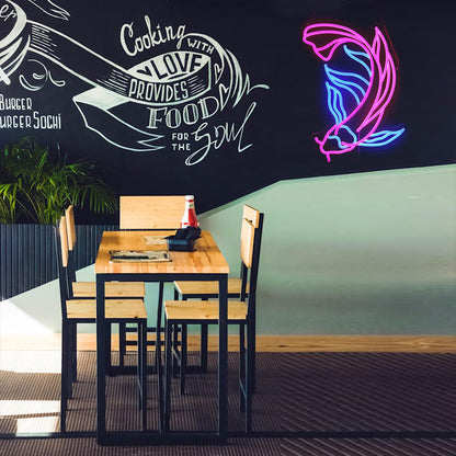 Koi Fish Neon Light Decoration