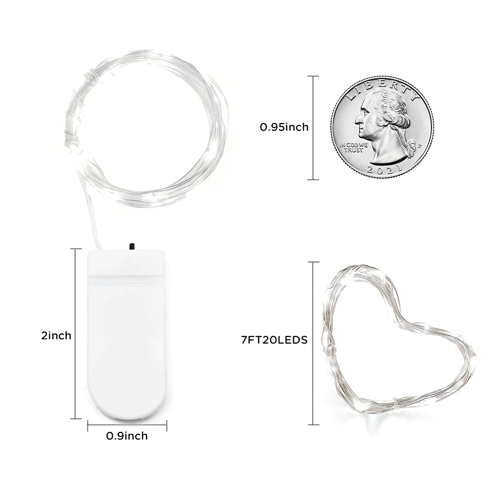 Fairy String Lights for Wedding Party Christmas Table Decor Warm White(12 Packs)