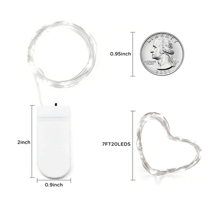 Fairy String Lights for Wedding Party Christmas Table Decor Warm White(12 Packs)