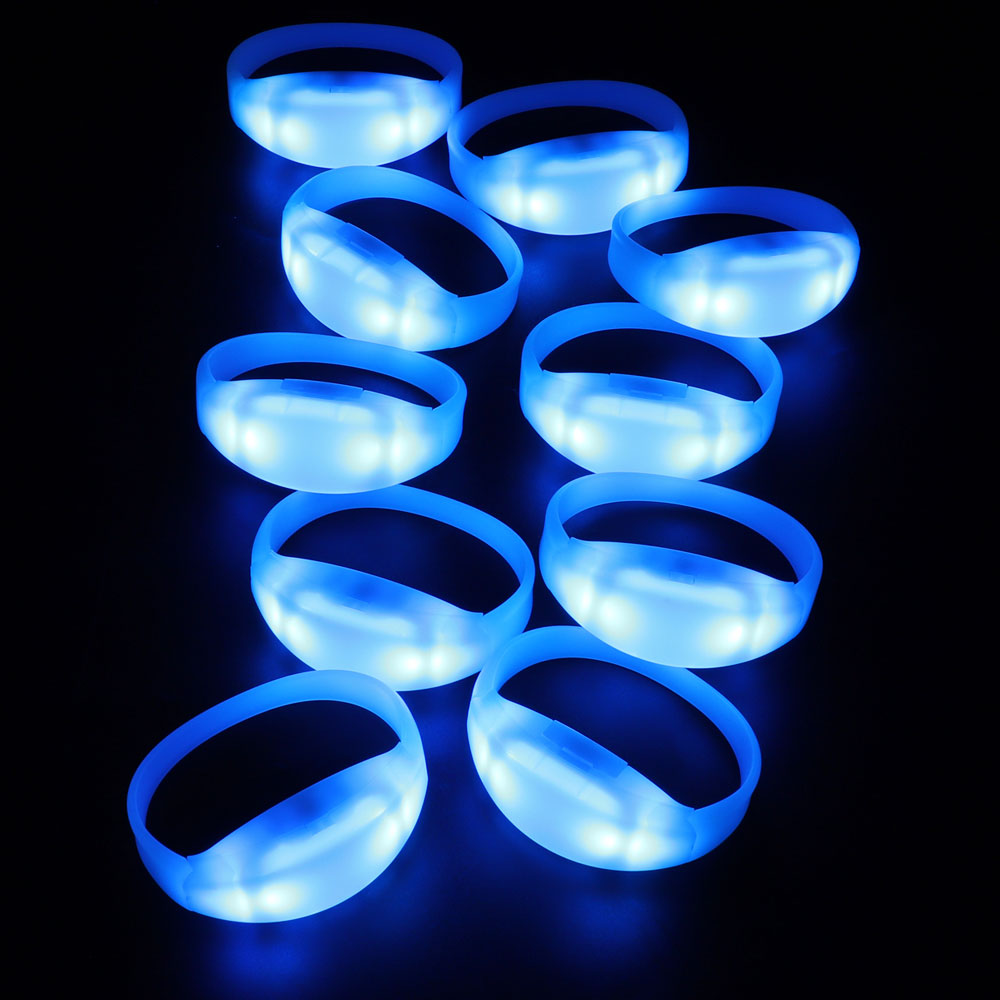 100 PCS/Lot Light Up Xyloband Flashing Bracelets for Events with a DMX Transmitter