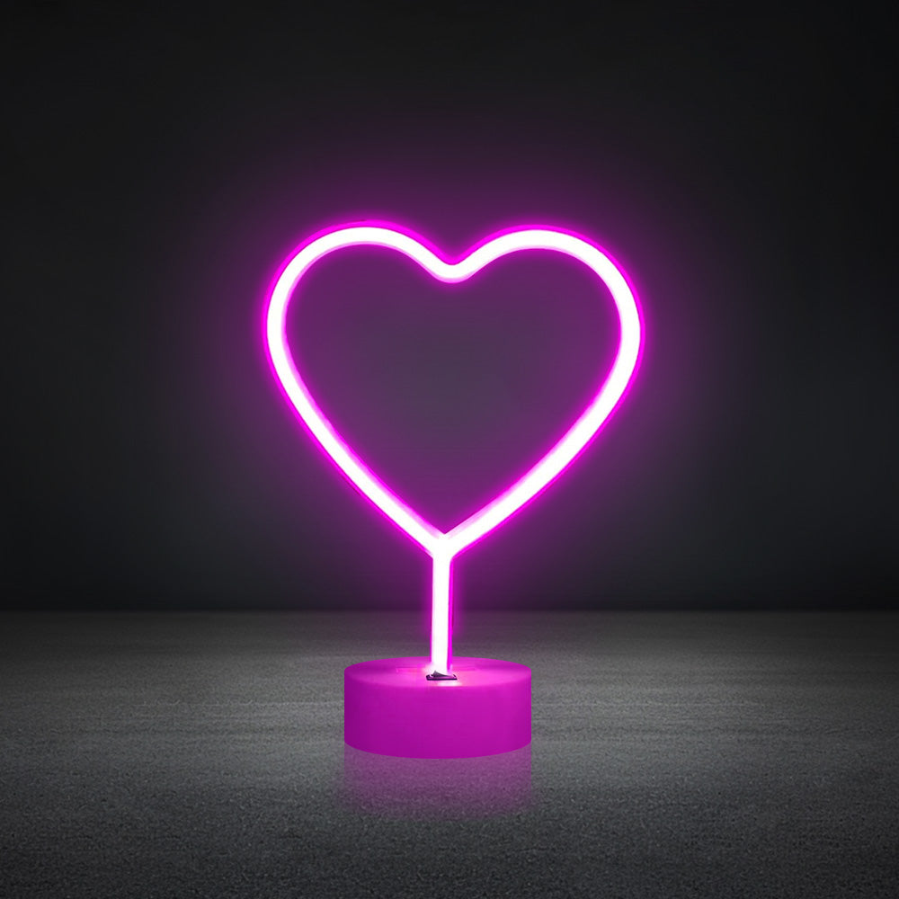 Heart Desk Neon Sign
